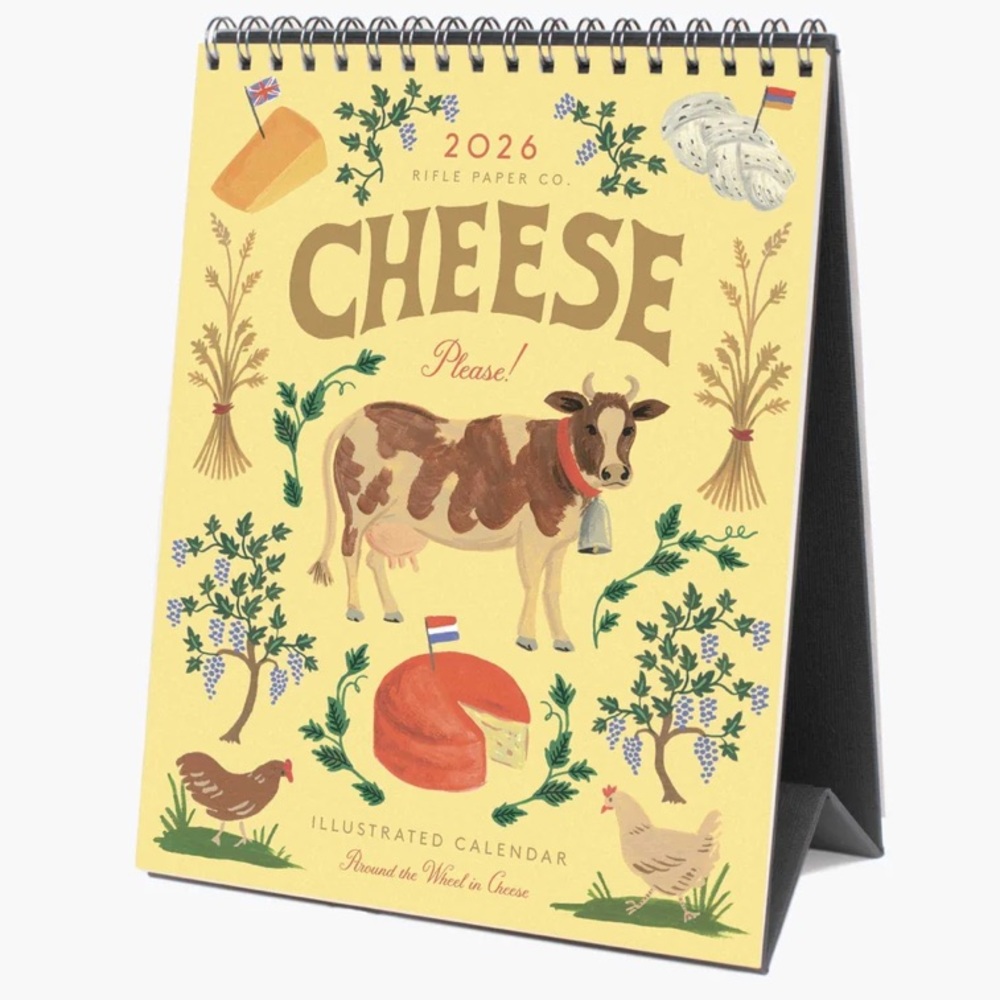 Rifle Paper Co. 2026 Cheese Desk Calendar New in Package
